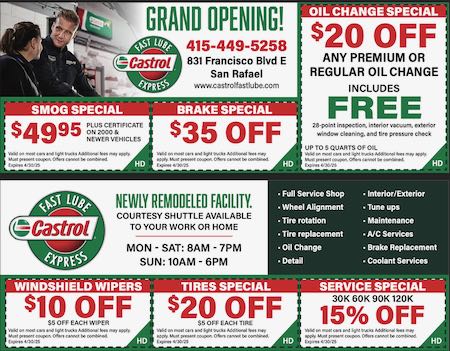 castrol fast lube coupons